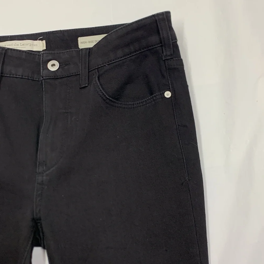 Women Pilcro And the Letterpress Black High-Rise Denim Leggings Size 27 - Picture 4 of 12